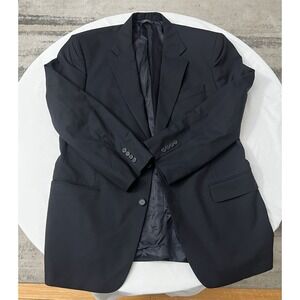 Brooks Brothers Blazer  Black Wool Golden Button Brooksease Loro Piana Sport 43R